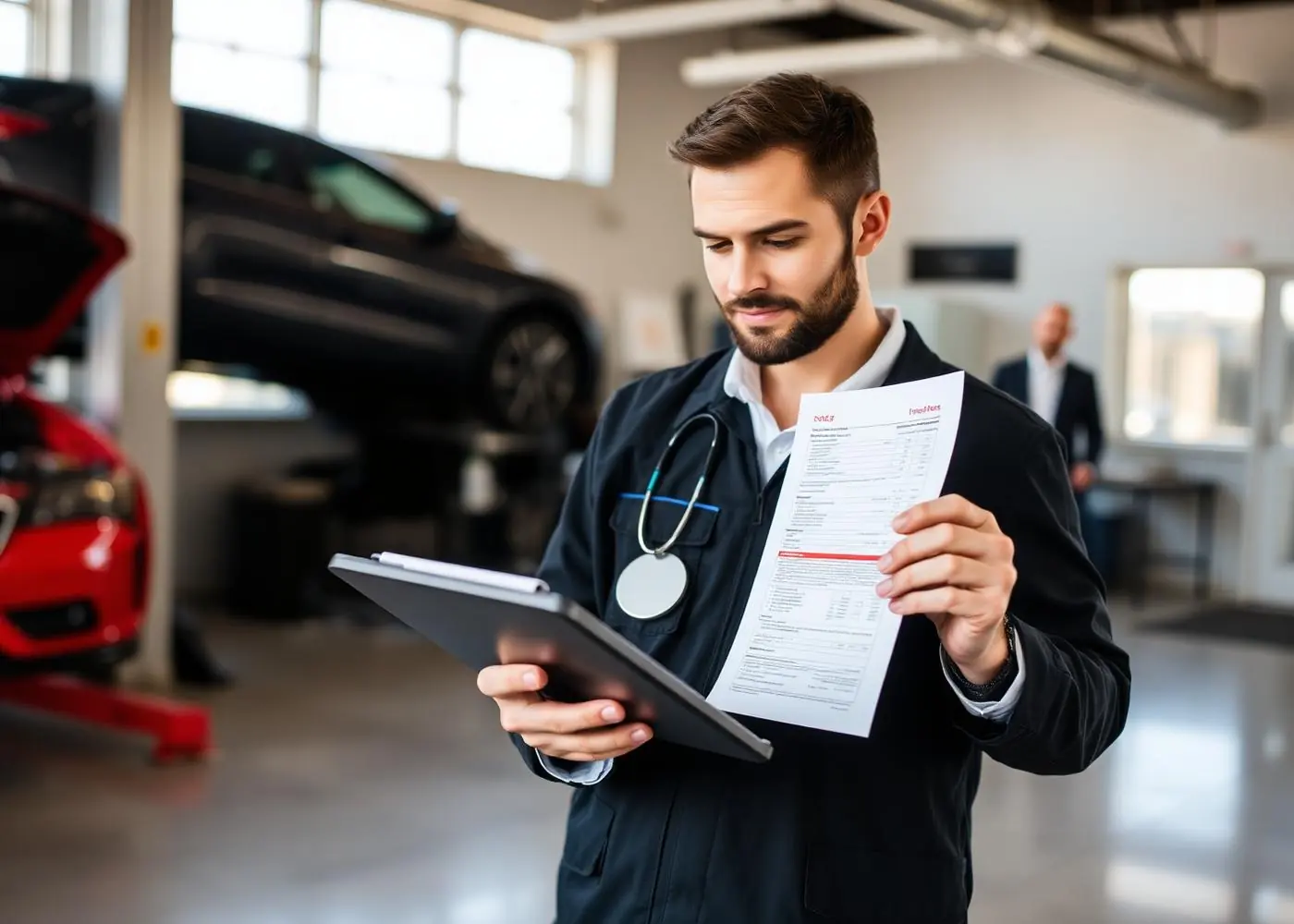 Advisor going over an insurance claim estimate